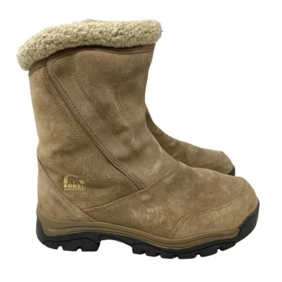 Sorel Waterfall Brown Suede Thinsulate Insulated Boots - Size 8 - Picture 3 of 13